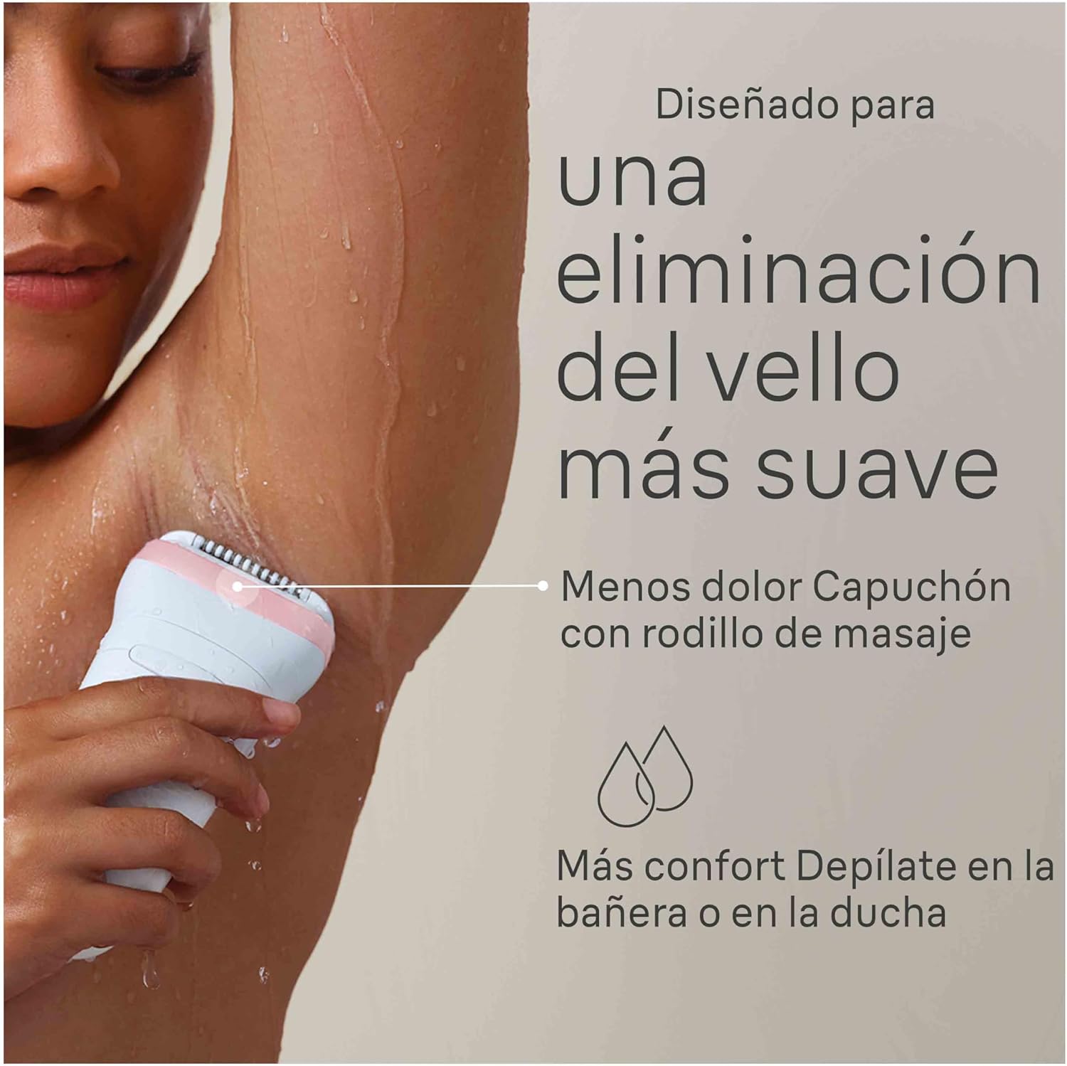 Braun Silk-épil 7 7-030 Épilateur pour femme Blanc/rose flamant rose