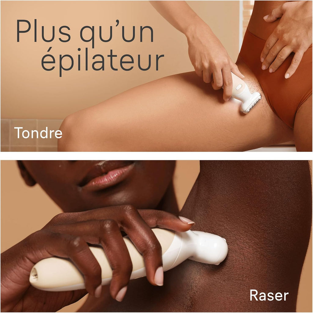 Braun Epilateur Electrique Pour Femmes Silk-épil 9 9-041 3D, Tête Flexible 360°, Etanche, Sans Fil, Kit D’Epilation Avec Tête De Rasoir, Sabot Tondeuse, Rouleaux Massage, Pour Tondre Et Raser
