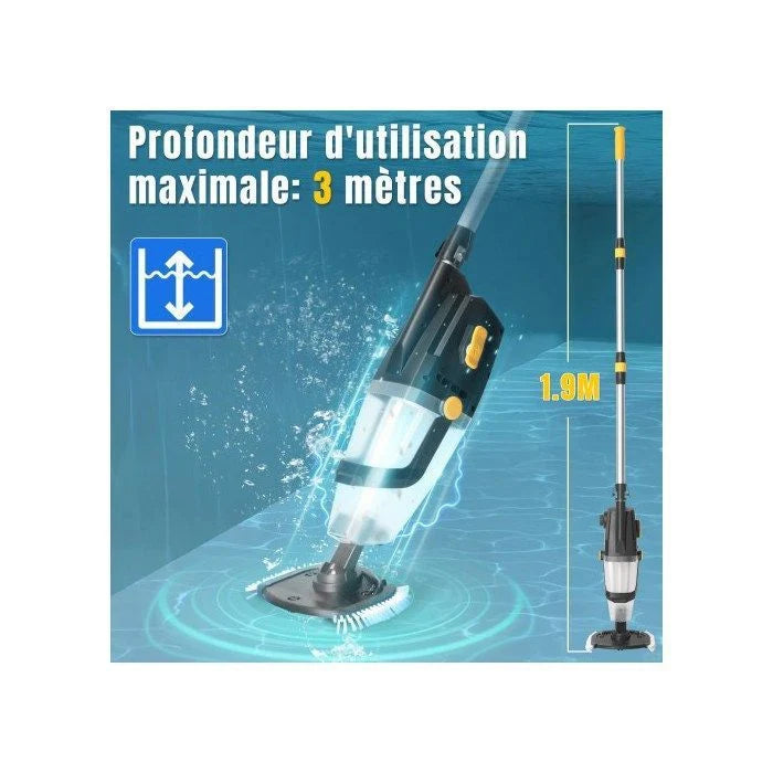 ALIGHTUP - Aspirateur de piscine électrique à main, Électrique  Nettoyeur de piscine, Nettoyeur à batterie, 230V, 33W - Bleu