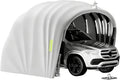 Abri De Voiture Semi-Automatique en Acier Inoxydable, Abri Voiture Exterieur Pliable, Garage Mobile Exterieur, L 5,5m x W 2.5 x H 2.3m / L 5,9m x W 2,7 x H 2,45 m (Gris) (5.9 x 2.7 x 2.45m)