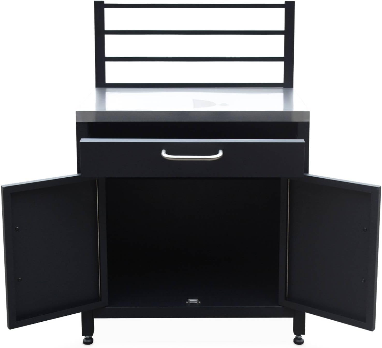 sweeek - Meuble de Cuisine extérieure en Acier avec 1 tiroir et 1 Porte et 1 Grille de Suspension L80