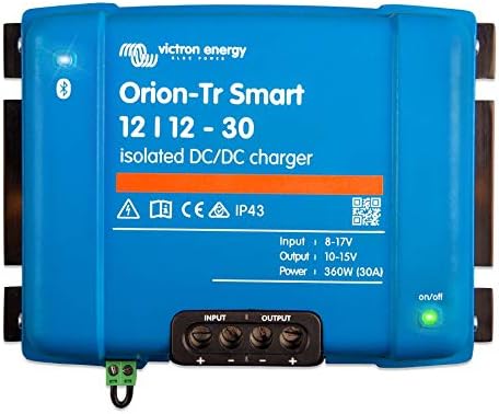 Victron Orion Smart Chargeur 30 A 12 V CC vers CC avec connectivité Bluetooth et Isolation galvanisée