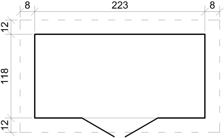 TIMBELA M310F+M310G Abri de Jardin en Bois avec Sol TRAITÉ - Porte verrouillable de Haute qualité- Stockage extérieur l239xL144xH200cm/2.63 m2 - Petit abri à Outils, Local à vélos - Toit imperméable