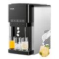VEVOR Distributeur d'Eau 3-en-1 avec Machine à Glaçons et Broyeur à Glace, Fontaine à Eau à Poser, pour Fête Cuisine Maison Bureau, Production Rapide de Cube 16 kg/24 h et 12 PCs/7 min, avec Pelle