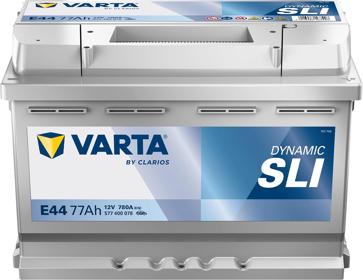 Varta Silver Dynamic E44 Batterie Voitures, 12 V 77Ah 780 Amps (En)