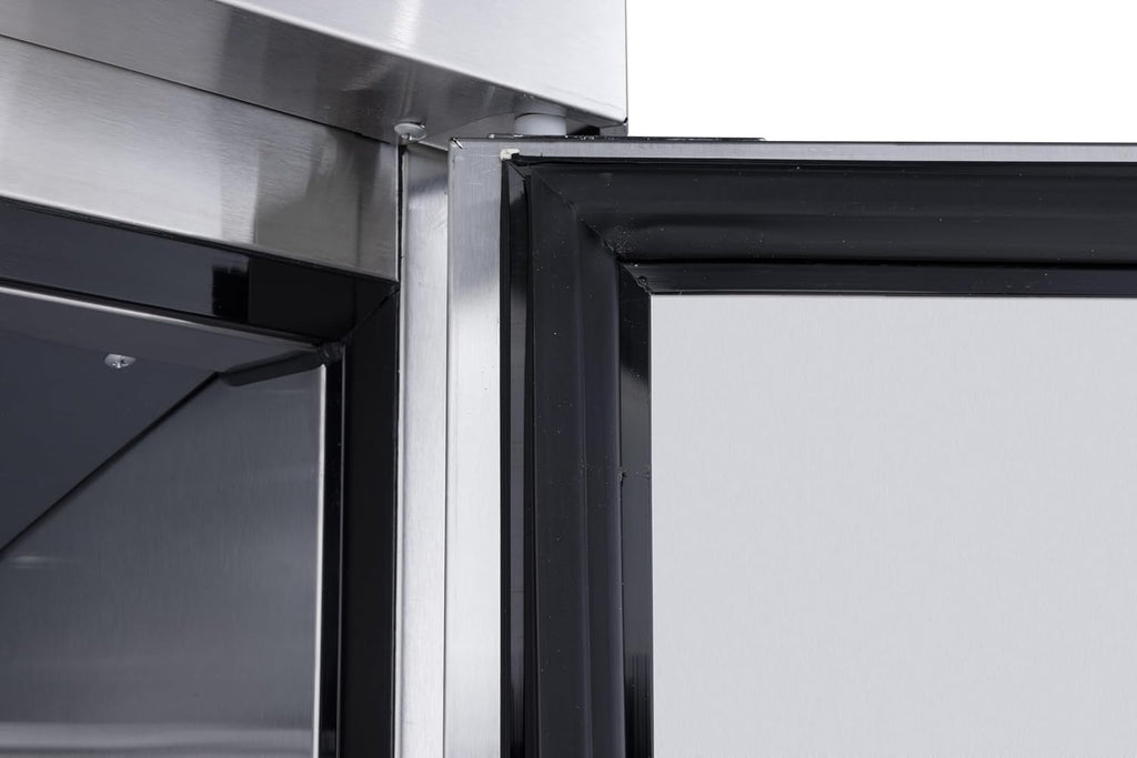 METRO Professional Réfrigérateur pro GRE6600S, Inox, 77.5x72x188.5cm, 380L, Réfrigération par air, 300W, avec serrure, 5 clayettes réglables, argenté