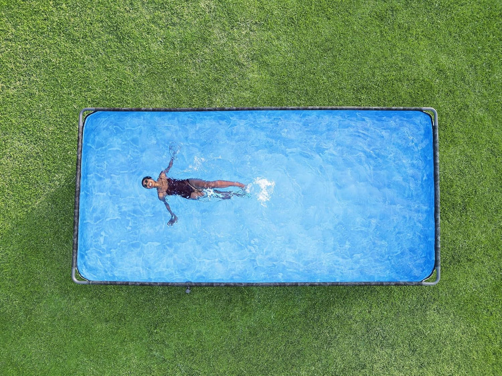 Bestway Kit Piscine Hors Sol rectangulaire APX 365-549 cm x 274 cm x 132 cm - Gris foncé