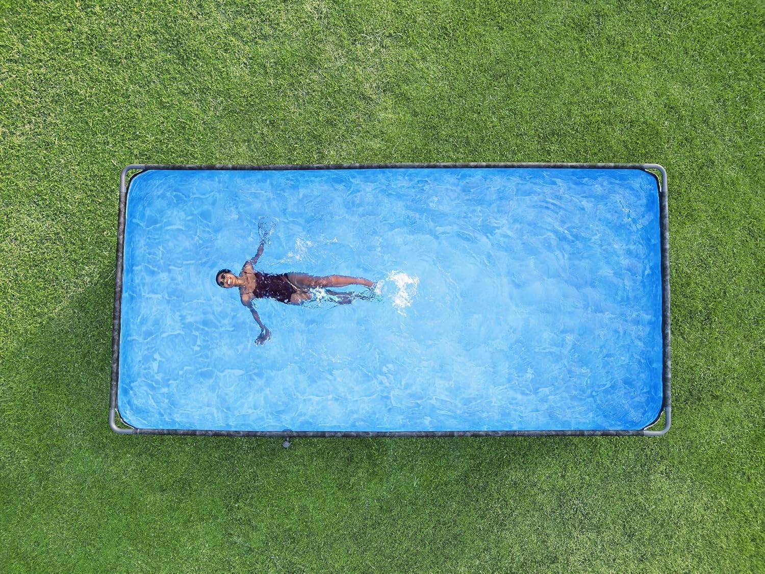 Bestway Kit Piscine Hors Sol rectangulaire APX 365-549 cm x 274 cm x 132 cm - Gris foncé