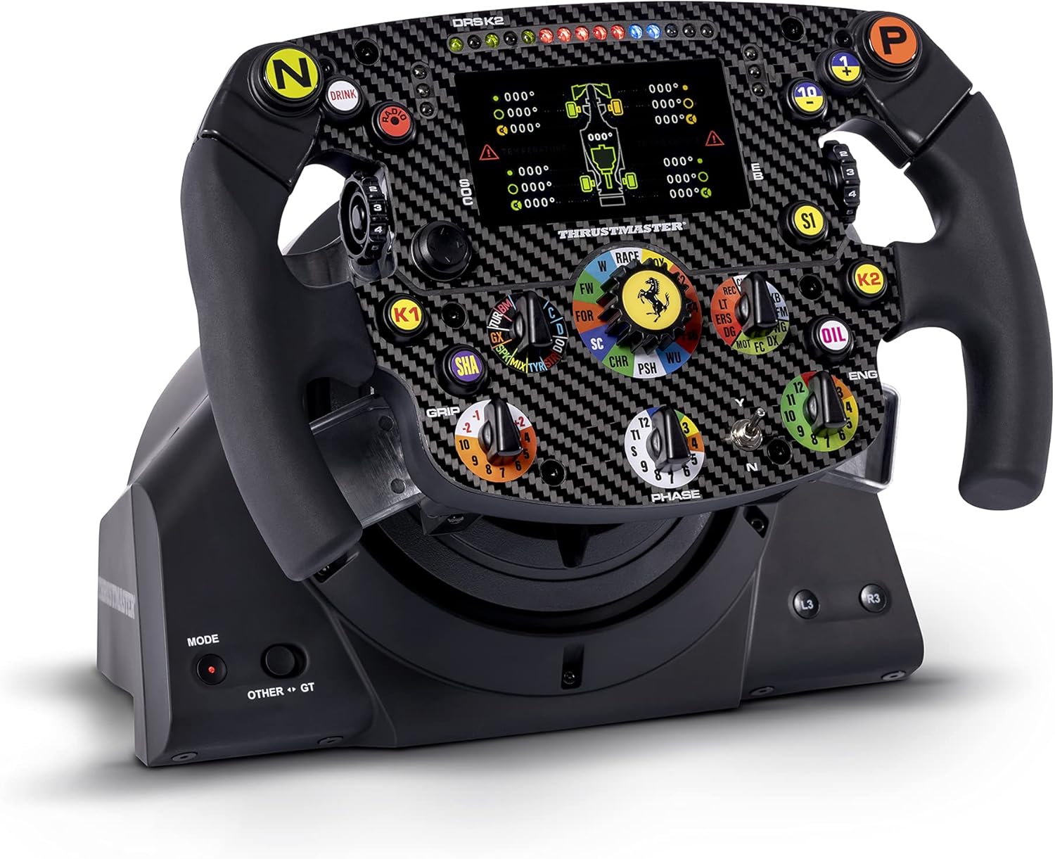 Thrustmaster Formula Wheel Add-On Ferrari SF1000 Edition - Volant de course hautes performances avec écran LED pour PC, PS4, PS5, PS5 Pro, Xbox One et Xbox Series X|S