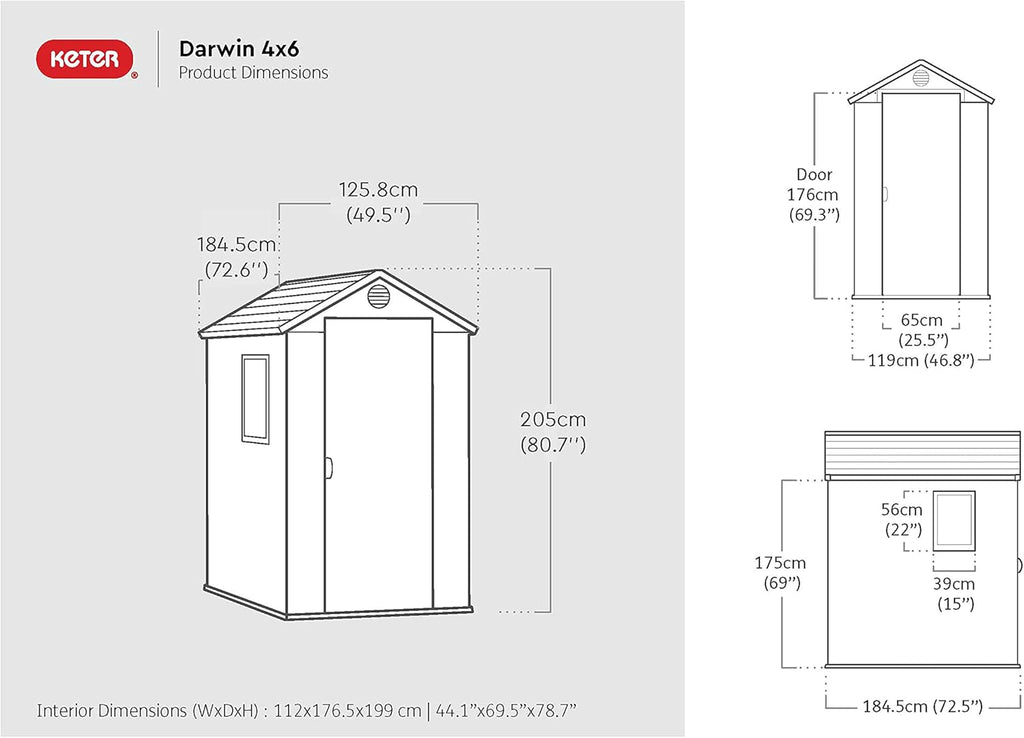 KETER Abri de Jardin Darwin 46, 2.2m²