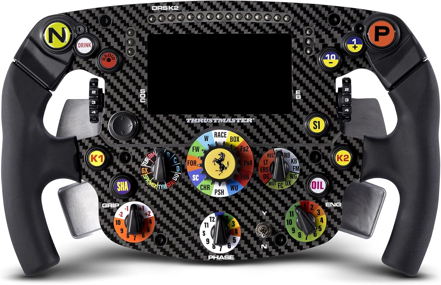 Thrustmaster Formula Wheel Add-On Ferrari SF1000 Edition - Volant de course hautes performances avec écran LED pour PC, PS4, PS5, PS5 Pro, Xbox One et Xbox Series X|S