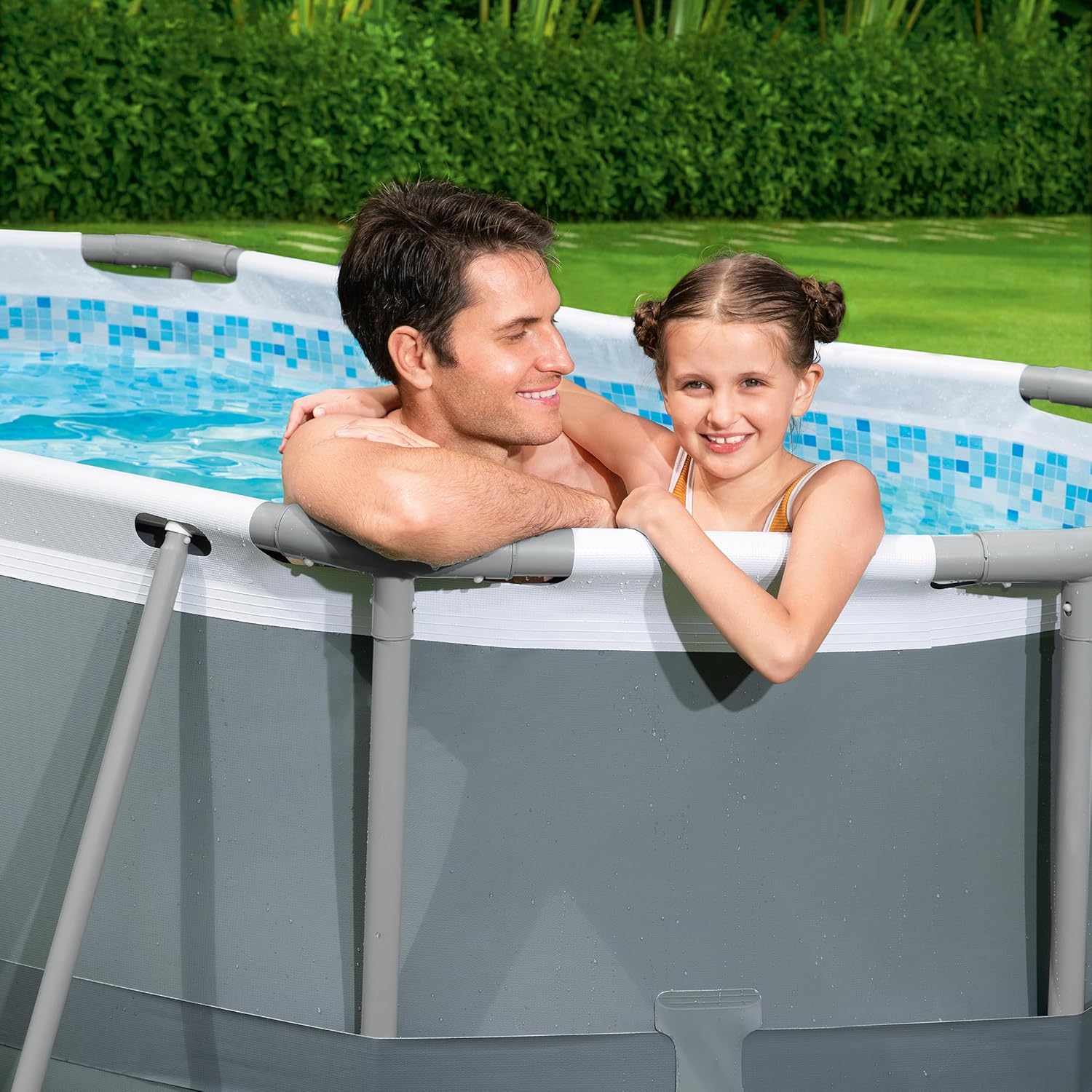 Bestway Steel Pro Max Kit Piscine Hors Sol - 305 cm x 200 cm x 84 cm - Gris