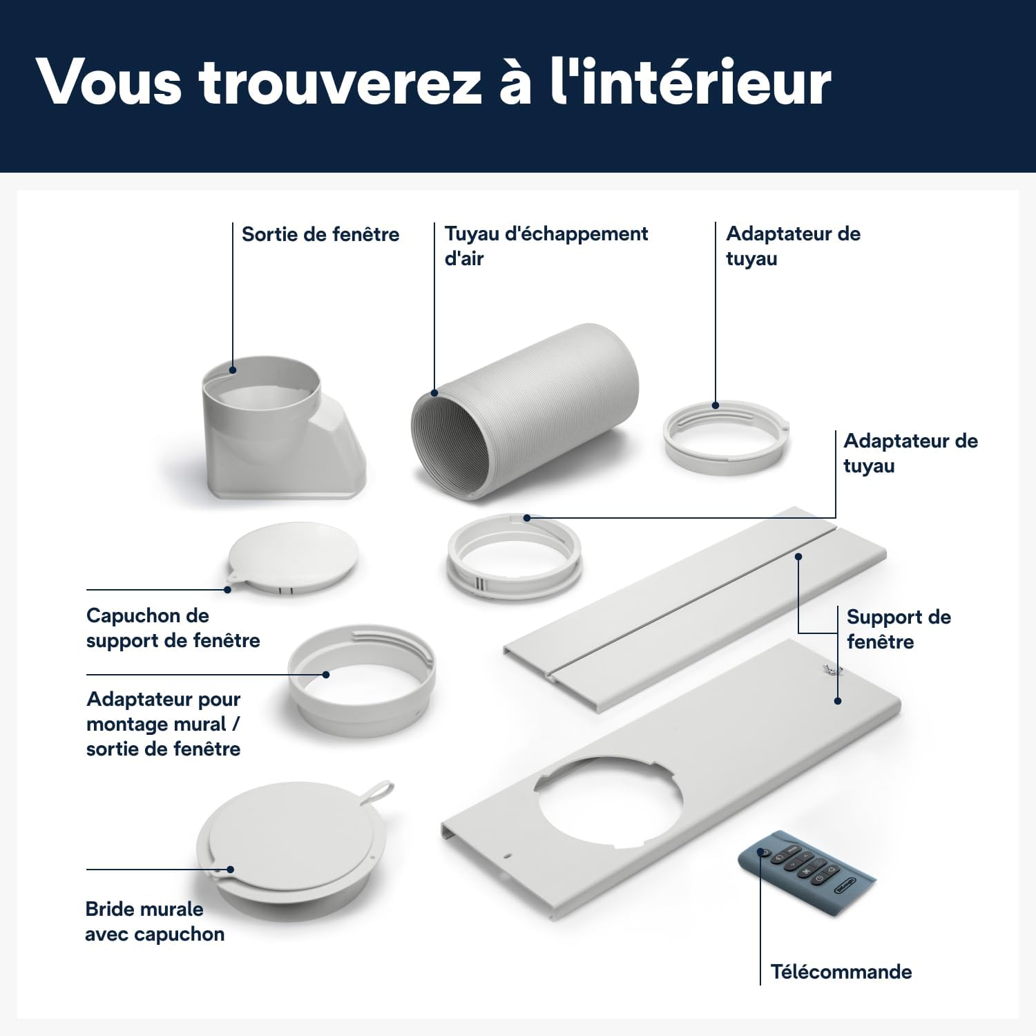 De'Longhi Pinguino PAC EX105 Climatiseur mobile avec technologie EcoRealFeel 10 000 BTU/h, pour pièces jusqu'à 100 m³, fonction déshumidification et ventilation, minuterie 24 heures, classe