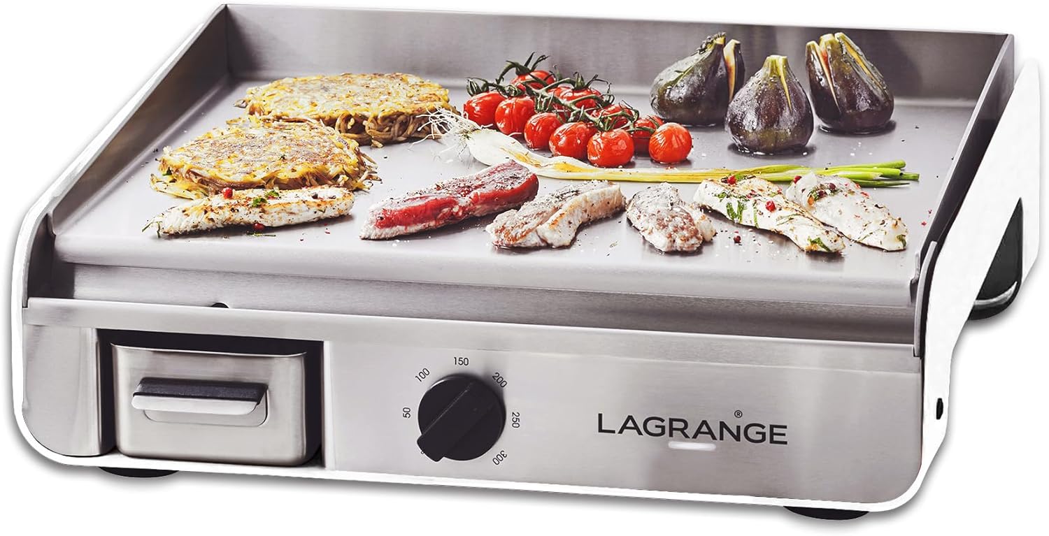 Lagrange 219104 Plancha Pro Blanche, 2300W