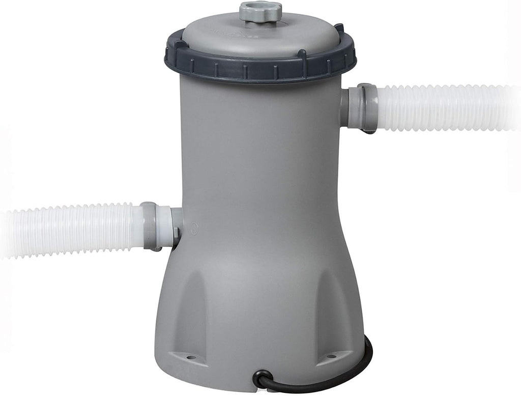 Bestway Power Steel Framepool Kit complet ovale avec pompe de filtration, échelle et bâche 488 x 305 x 107 cm