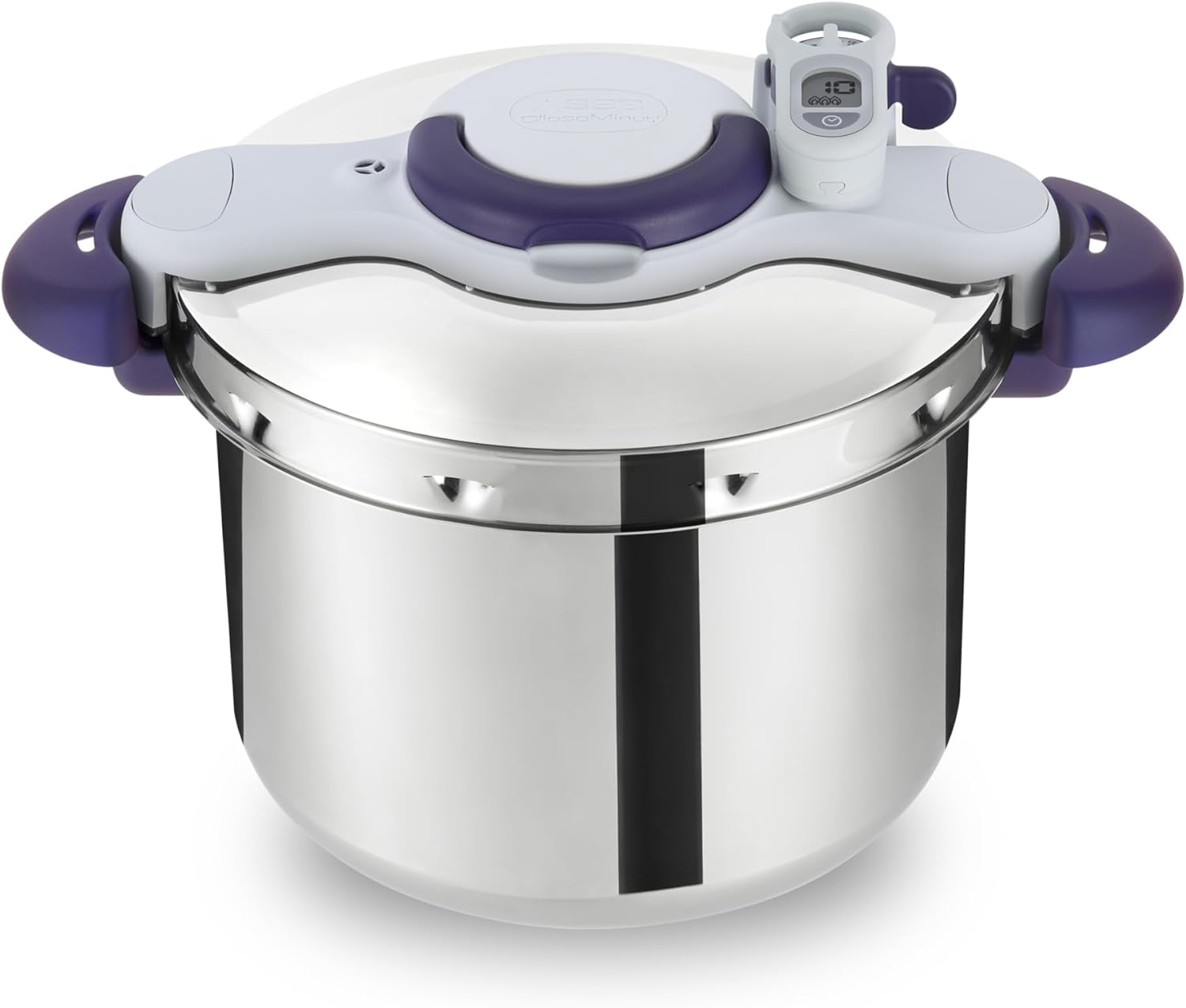 Seb Clipsominut’ Perfect Cocotte-minute 9 L, Autocuiseur induction, Facile à utiliser, Minuteur, Livre 100 recettes inclus, Fabriqué en France, Violet P4624900