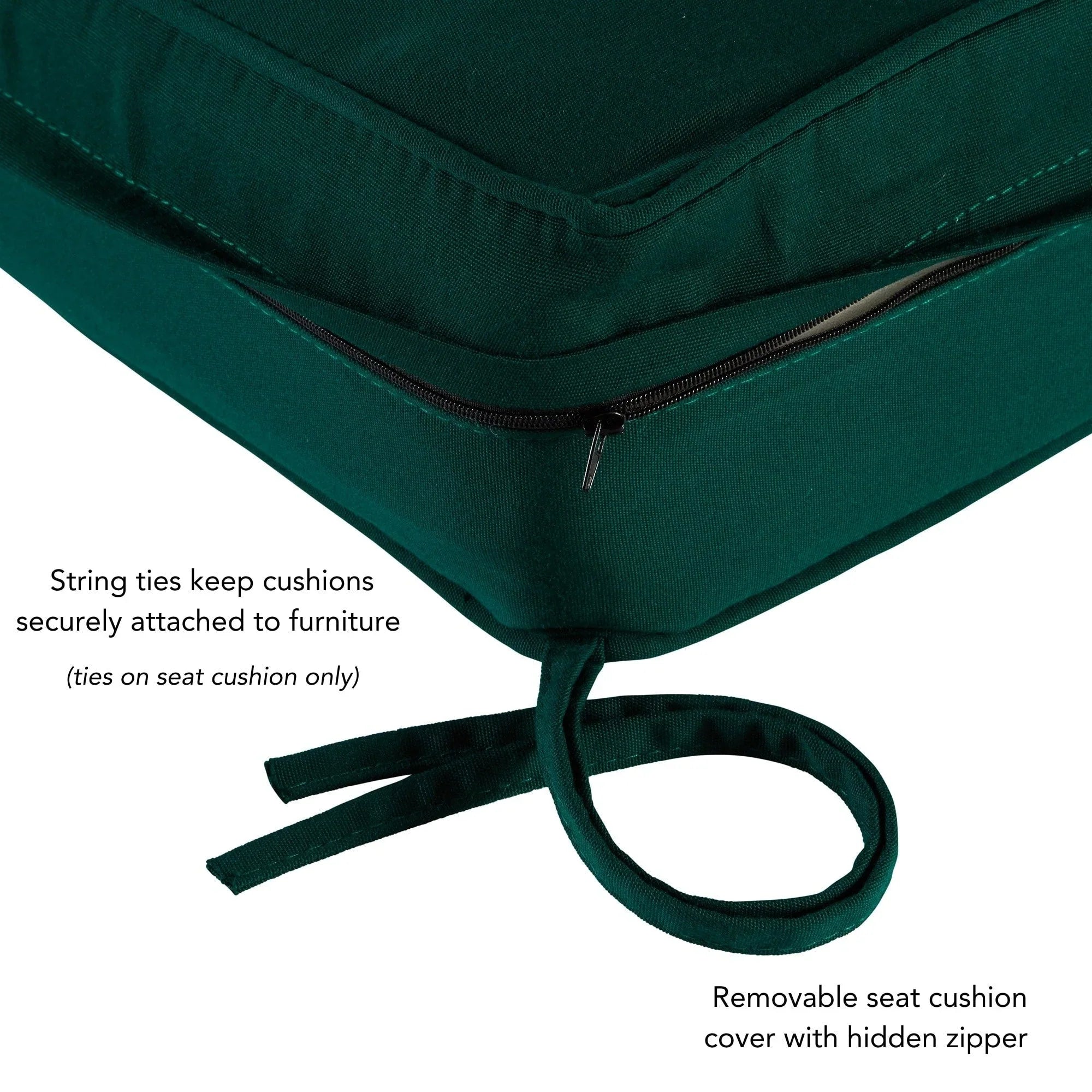 Ensemble de deux coussins d'extérieur haut de gamme Sunbrella pour assise profonde