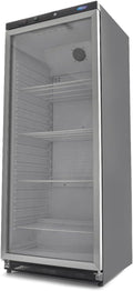 Maxima Réfrigérateur 600L Noir avec Porte Vitrée - 4 Grilles Réglables - Refroidissement Restaurant - Professionnel