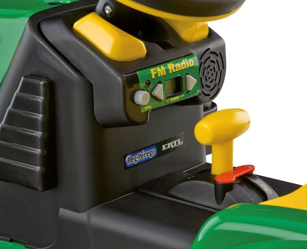 Peg Perego John Deere Ground Force 12V + remorque, vert/jaune, enfants
