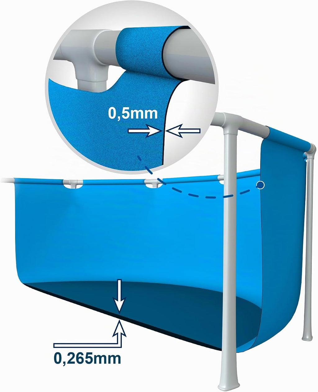 Intex Metal Frame Piscine démontable Sans épurateur 305 x 76 cm Bleu 28200NP