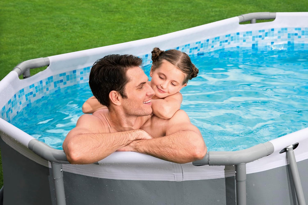Bestway Steel Pro Max Kit Piscine Hors Sol - 305 cm x 200 cm x 84 cm - Gris