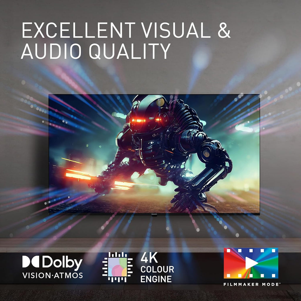 Panasonic TN-43W70AEZ, Série W70 43 Pouces 4K Ultra HD LED Smart TV, 2024, Assistant Google, Chromecast, Dolby Vision & Atmos, Mode Jeux, Bluetooth, pour Une expérience visuelle exceptionnelle
