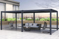 CAZEBOO Pergola Bioclimatique 6x3m Autoportée Santa – Aluminium Gris Lames Orientables en Acier – Tonnelle de Jardin Abri Terrasse – Résistante Vent 55 km/h – Protection Soleil Pluie – Montage Facile