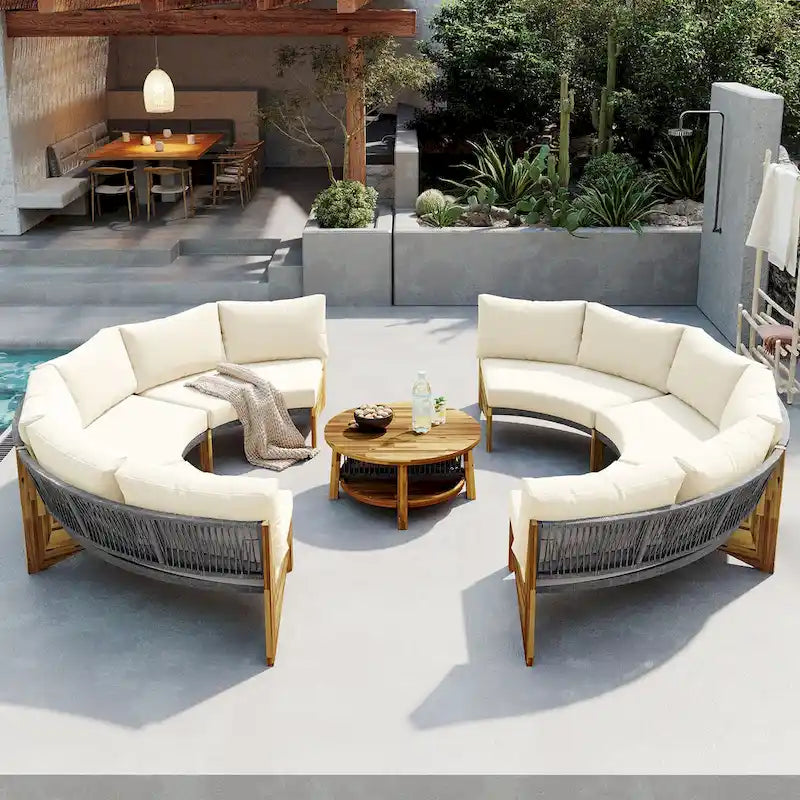 6-Person Outdoor Seating Group with Cushions & 1Coffee Table