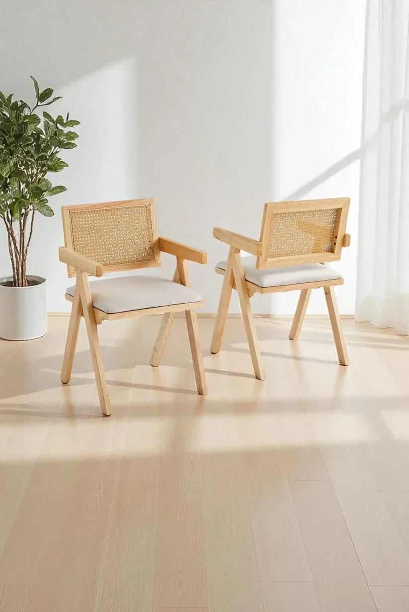 Chaise Rotina en Tissu – Structure Bois Robuste