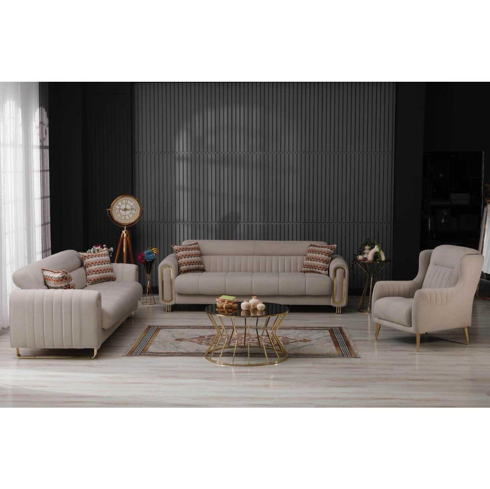 Canapé Velours Lima - Revêtement Velours et Tissu