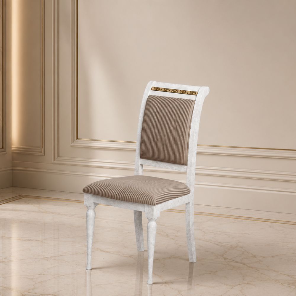 Chaise Romancia - Structure Tissu et Pieds en Bois