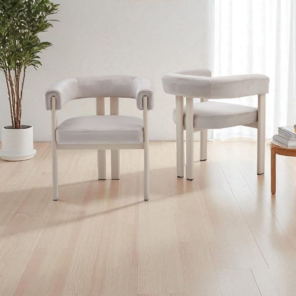 Chaise Viry - Assise Velours et Pieds Métal