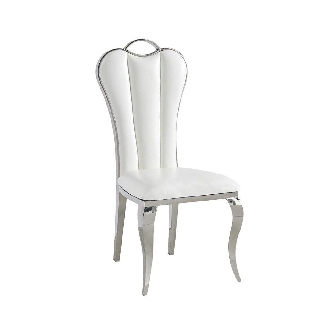 Chaise Xmas - Velours et Métal à Dossier Haut