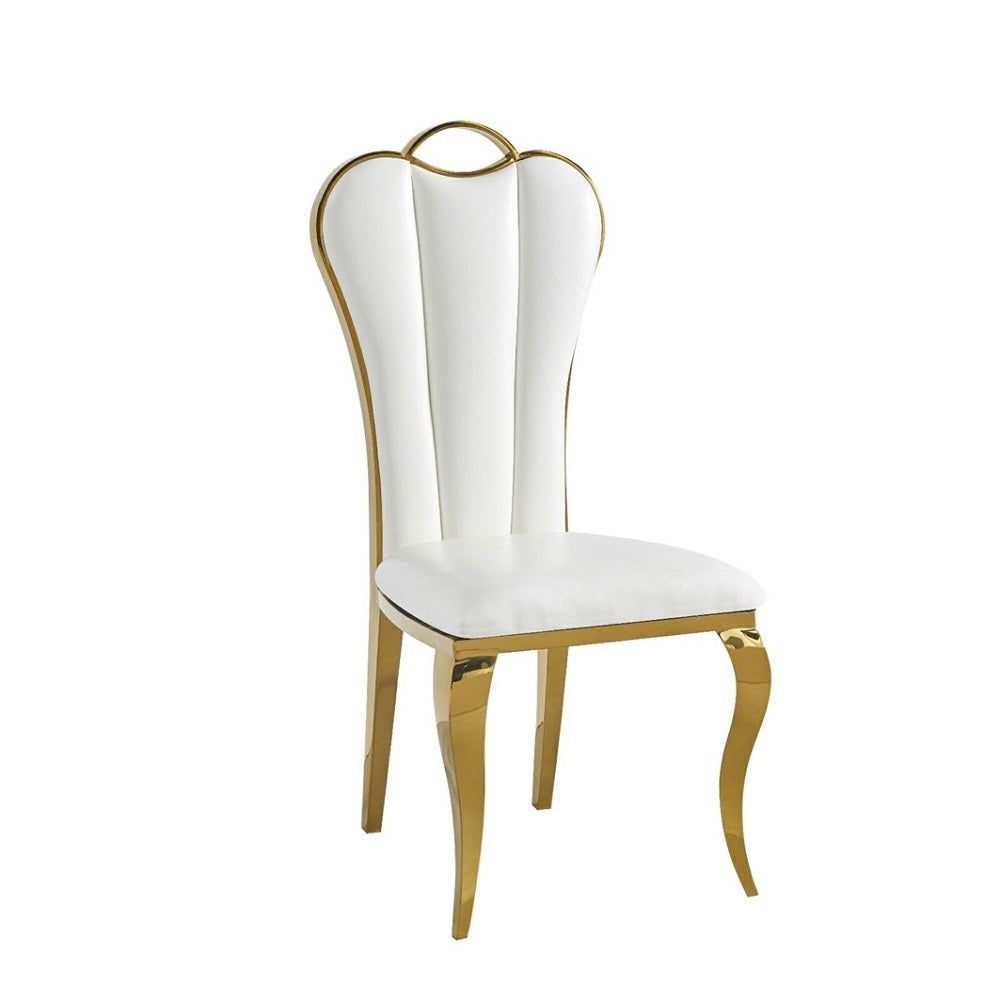 Chaise Xmas - Velours et Métal à Dossier Haut