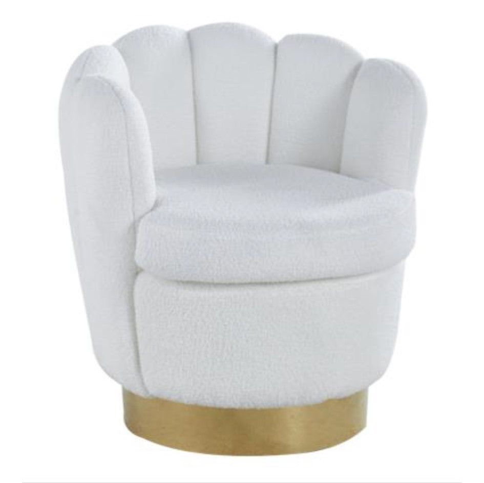 Fauteuil Pivotant Boudoir - Velours et Métal
