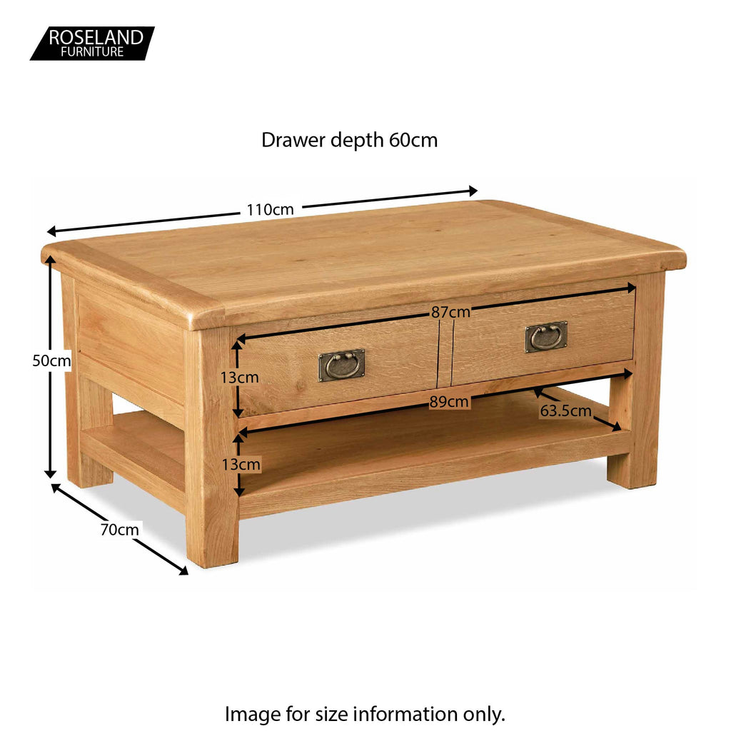 Zelah Oak King Coffee Table