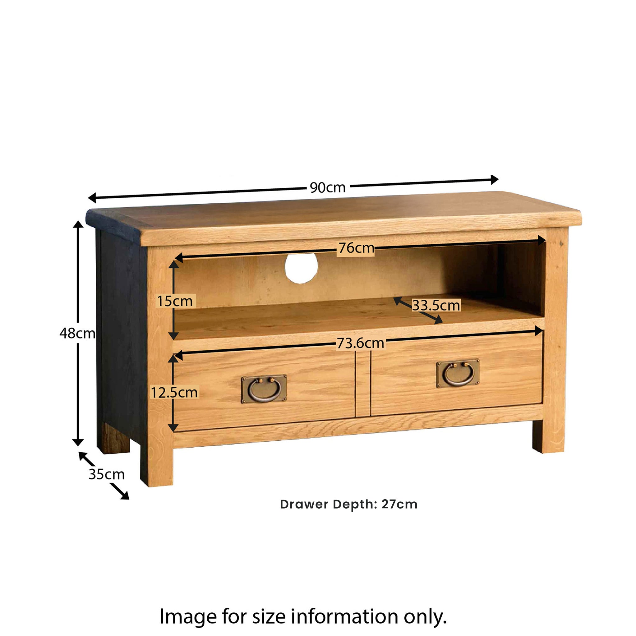 Surrey Oak 90cm TV Stand