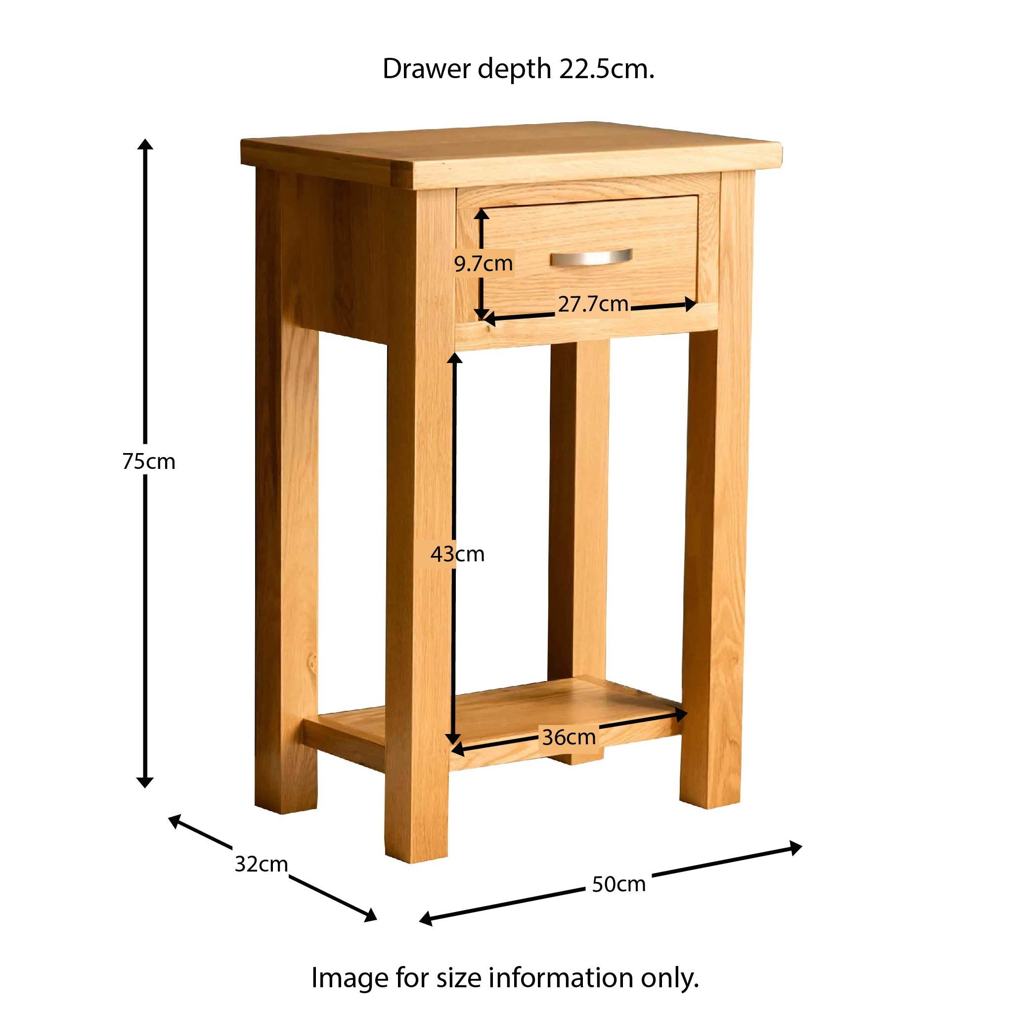 London Oak Telephone Table