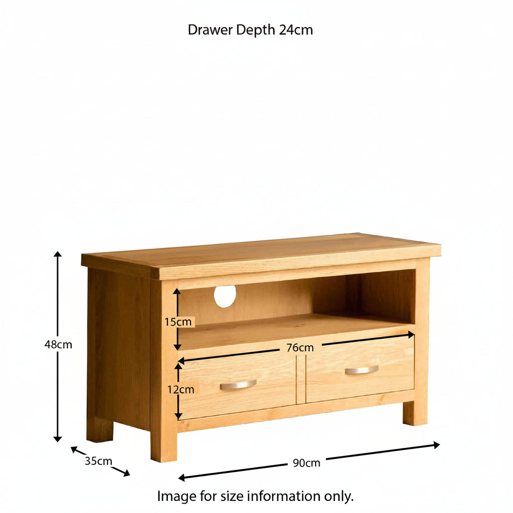 London Oak 90cm TV Stand