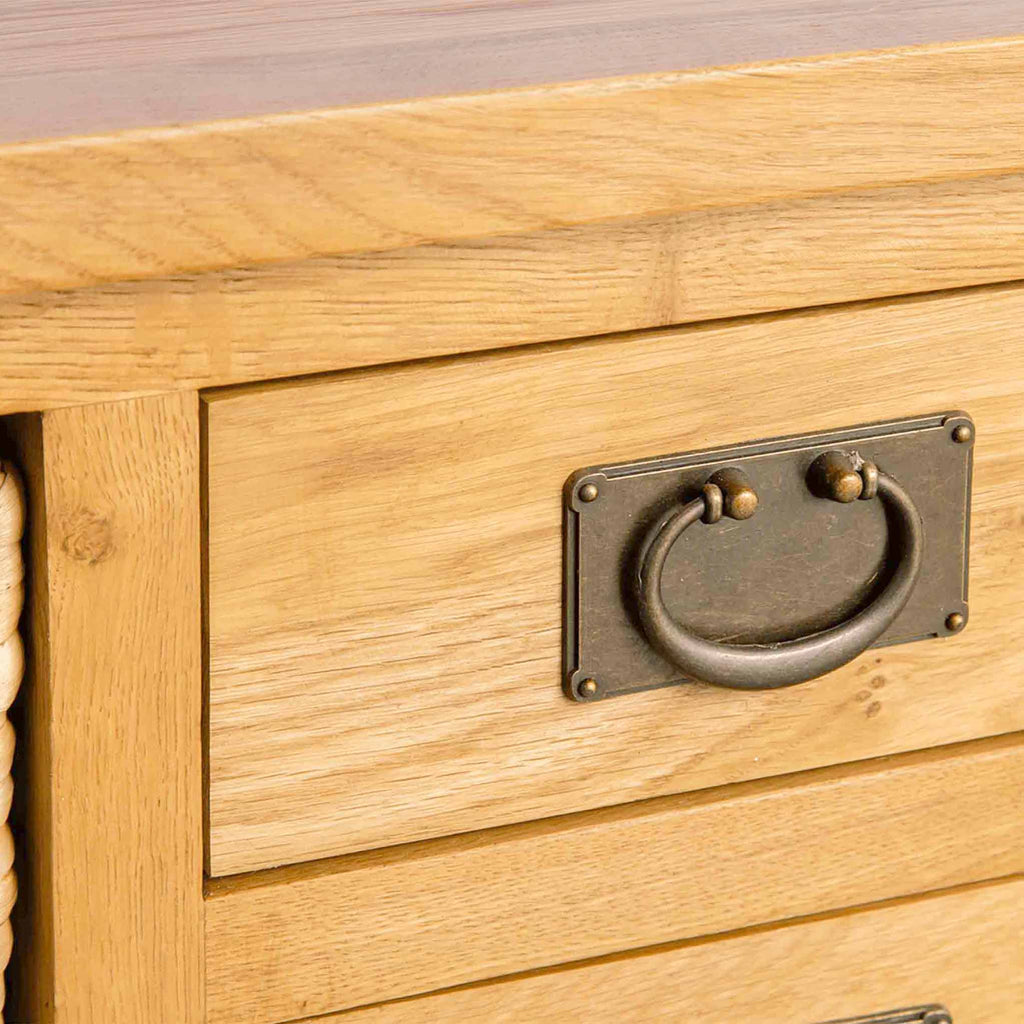 Surrey Oak Coffee Table with Baskets