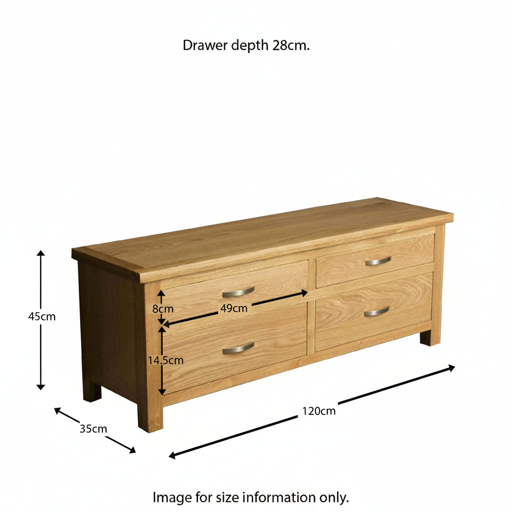 London Oak Large Smart TV Stand