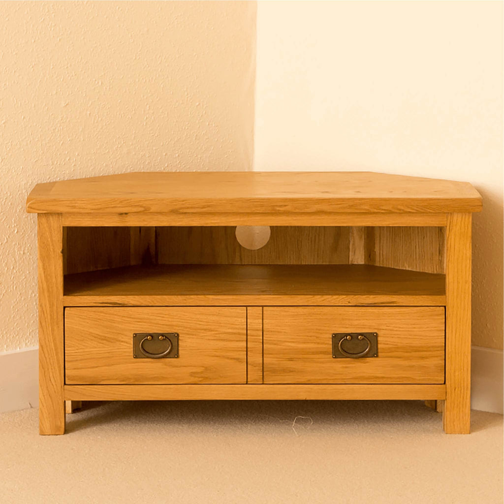 Lanner Oak Corner TV Stand