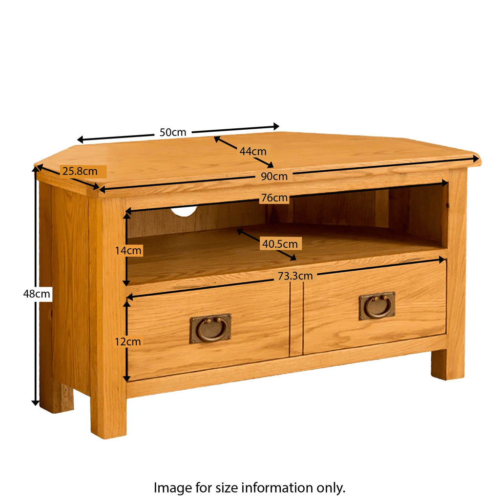 Lanner Oak Corner TV Stand