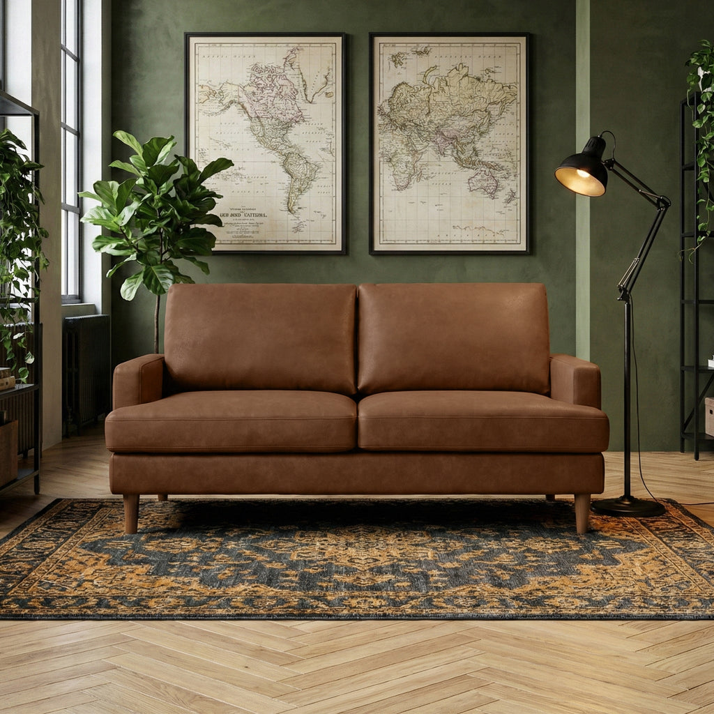 Max Faux Leather 3 Seater Sofa