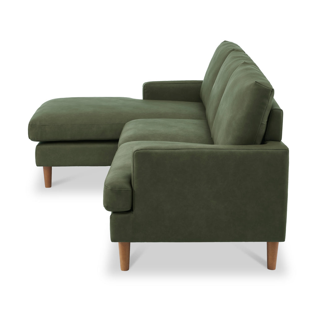 Max Faux Leather Corner Chaise Sofa