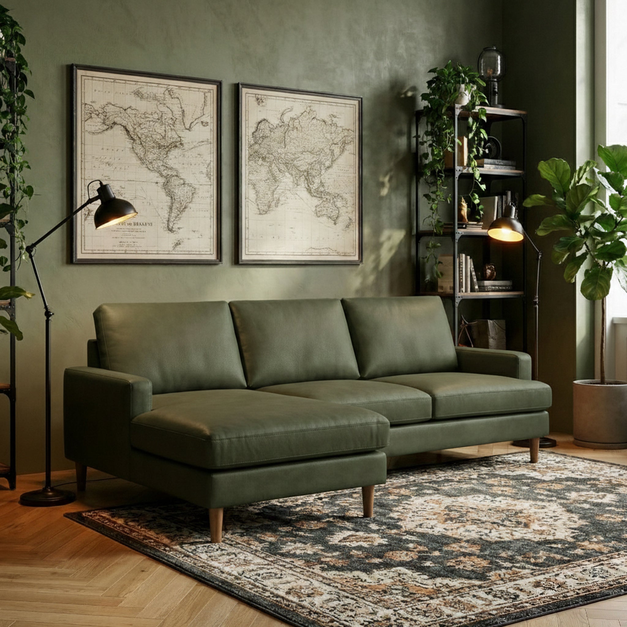 Max Faux Leather Corner Chaise Sofa