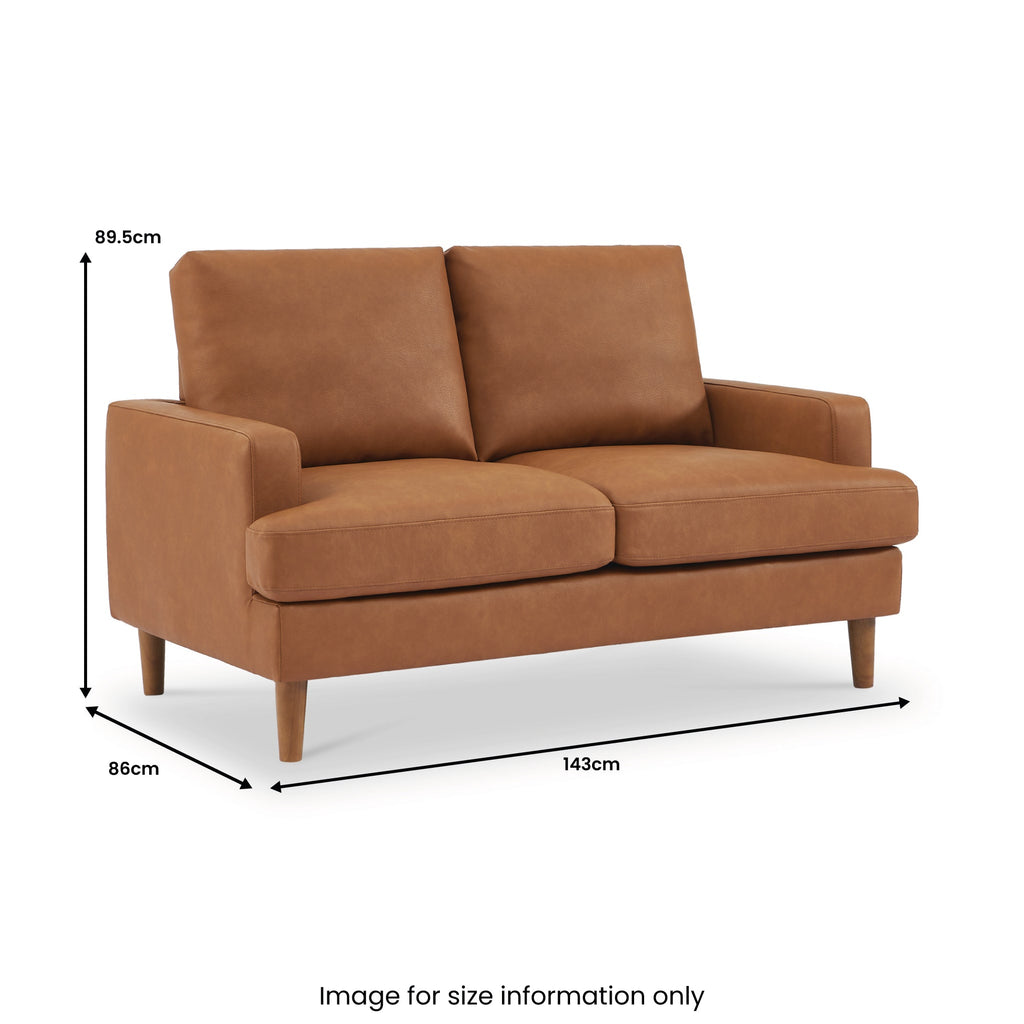 Max Faux Leather 2 Seater Sofa