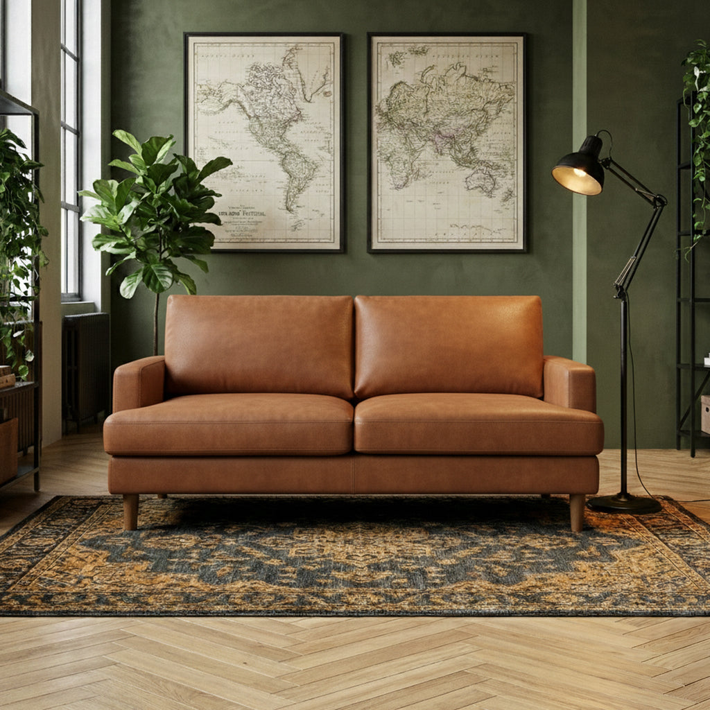 Max Faux Leather 3 Seater Sofa