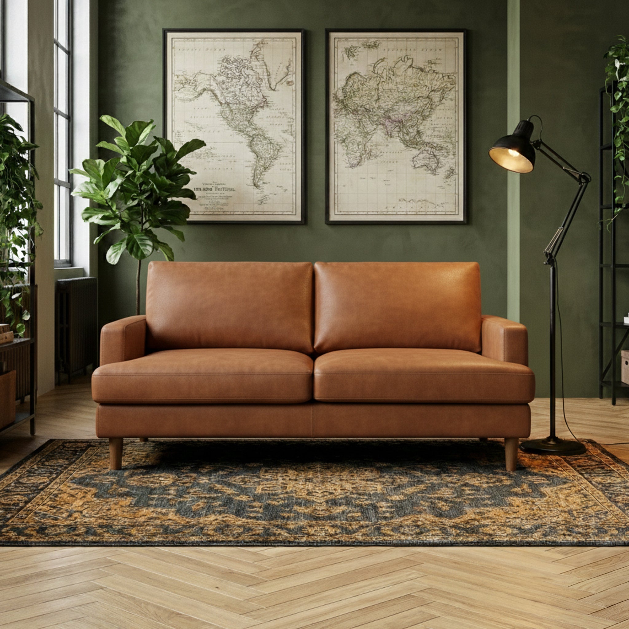 Max Faux Leather 3 Seater Sofa