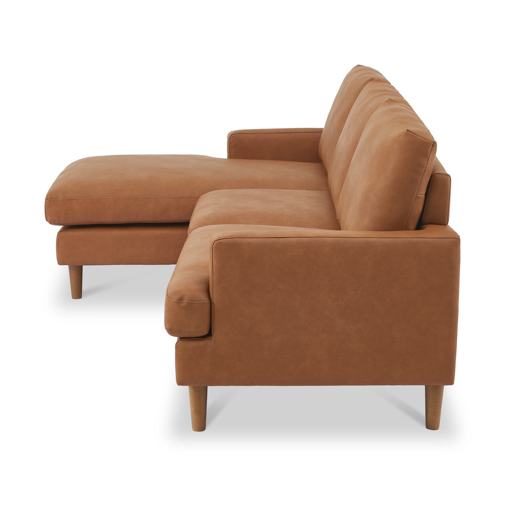 Max Faux Leather Corner Chaise Sofa
